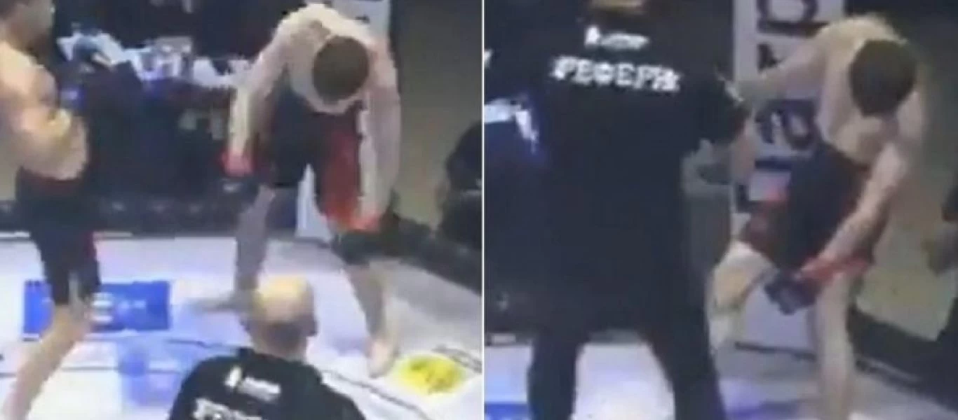 ΜΜΑ: Του κατάφερε δεξί κροσέ και ο αντίπαλος λιποθύμησε... όρθιος! (βίντεο)